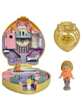 VTg Polly Pocket Bluebird Stylin' Salon Happenin' Hair Figure Dollhouse Mini '95